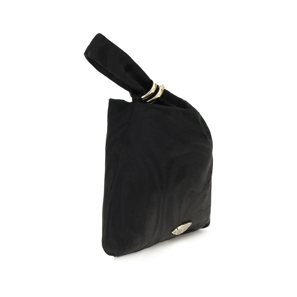 Schwarze Seidenclutch von Emilio Pucci