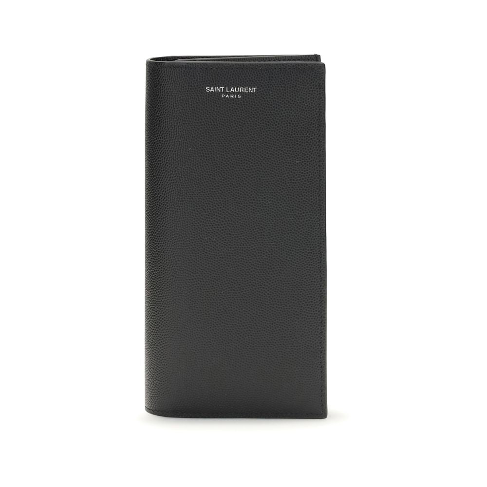 Saint Laurent Portemonnaie aus schwarzem Kalbsleder (Bos Taurus)
