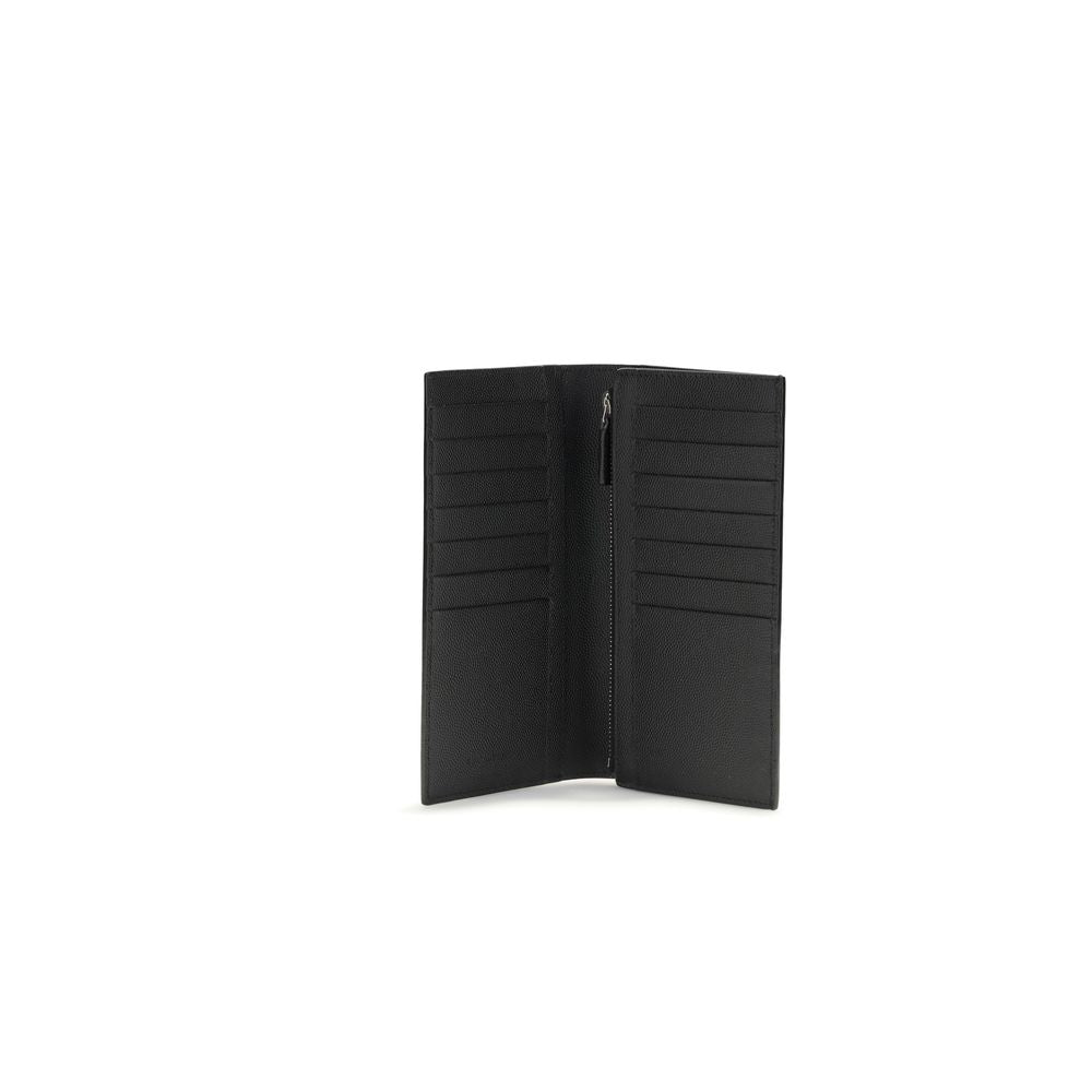 Saint Laurent Portemonnaie aus schwarzem Kalbsleder (Bos Taurus)