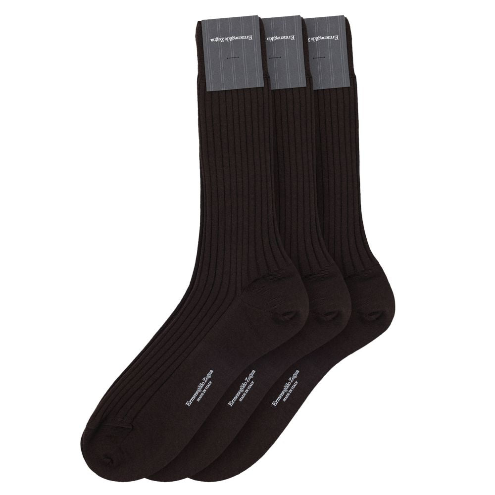 ZEGNA Braune Wollsocken