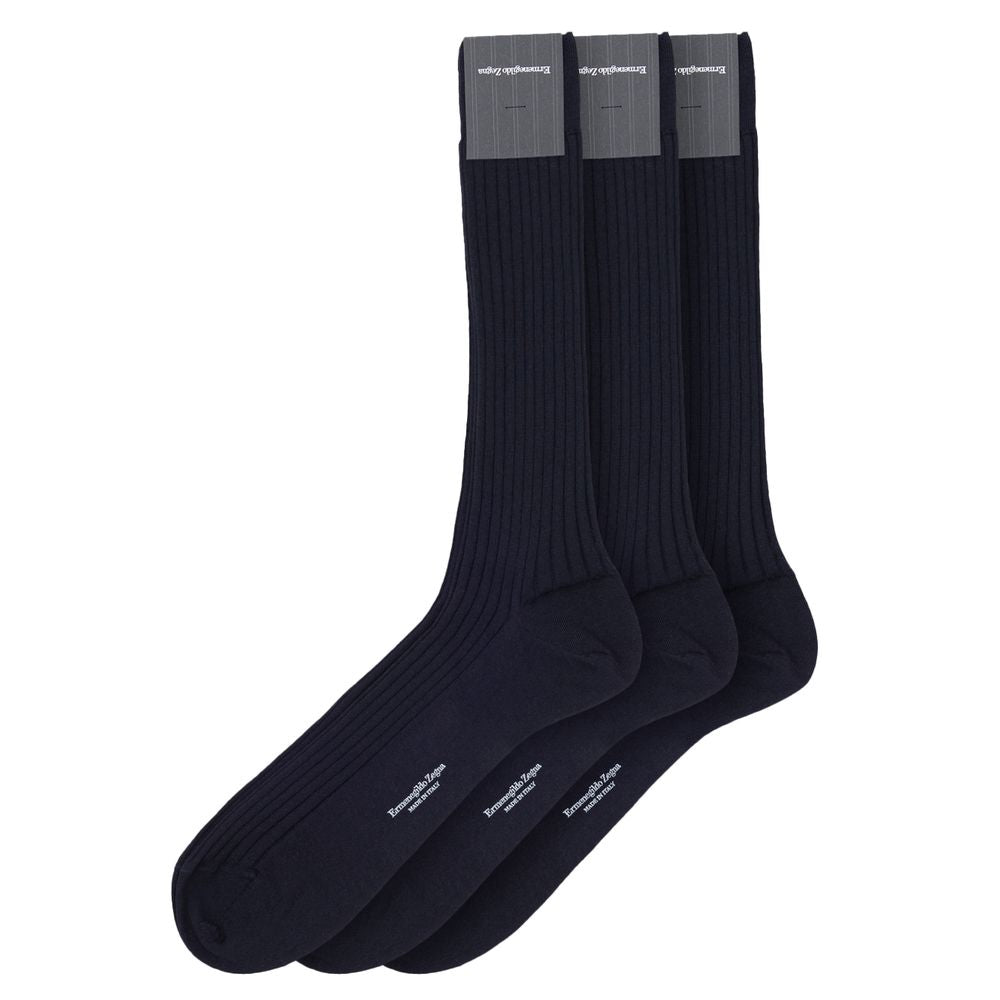 ZEGNA Wollsocken in Marineblau