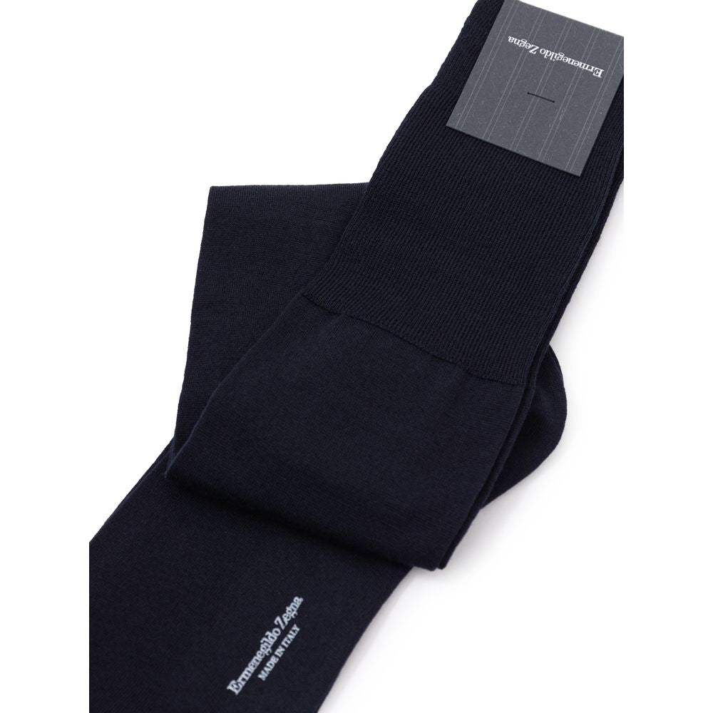 ZEGNA Blaue Wollsocken