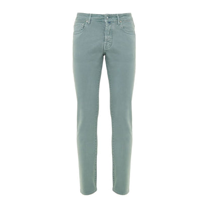 Jacob Cohen Green Cotton Skinny Jeans