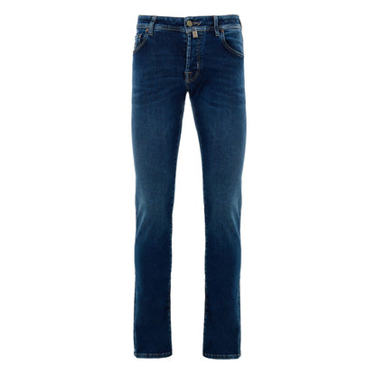 Jacob Cohen Blue Cotton Skinny Jeans
