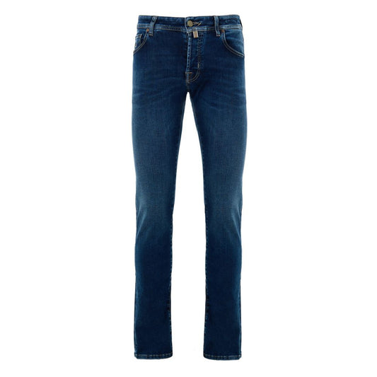 Jacob Cohen Blue Cotton Skinny Jeans