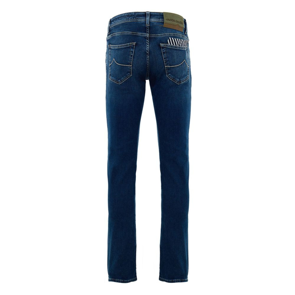 Jacob Cohen Blue Cotton Skinny Jeans