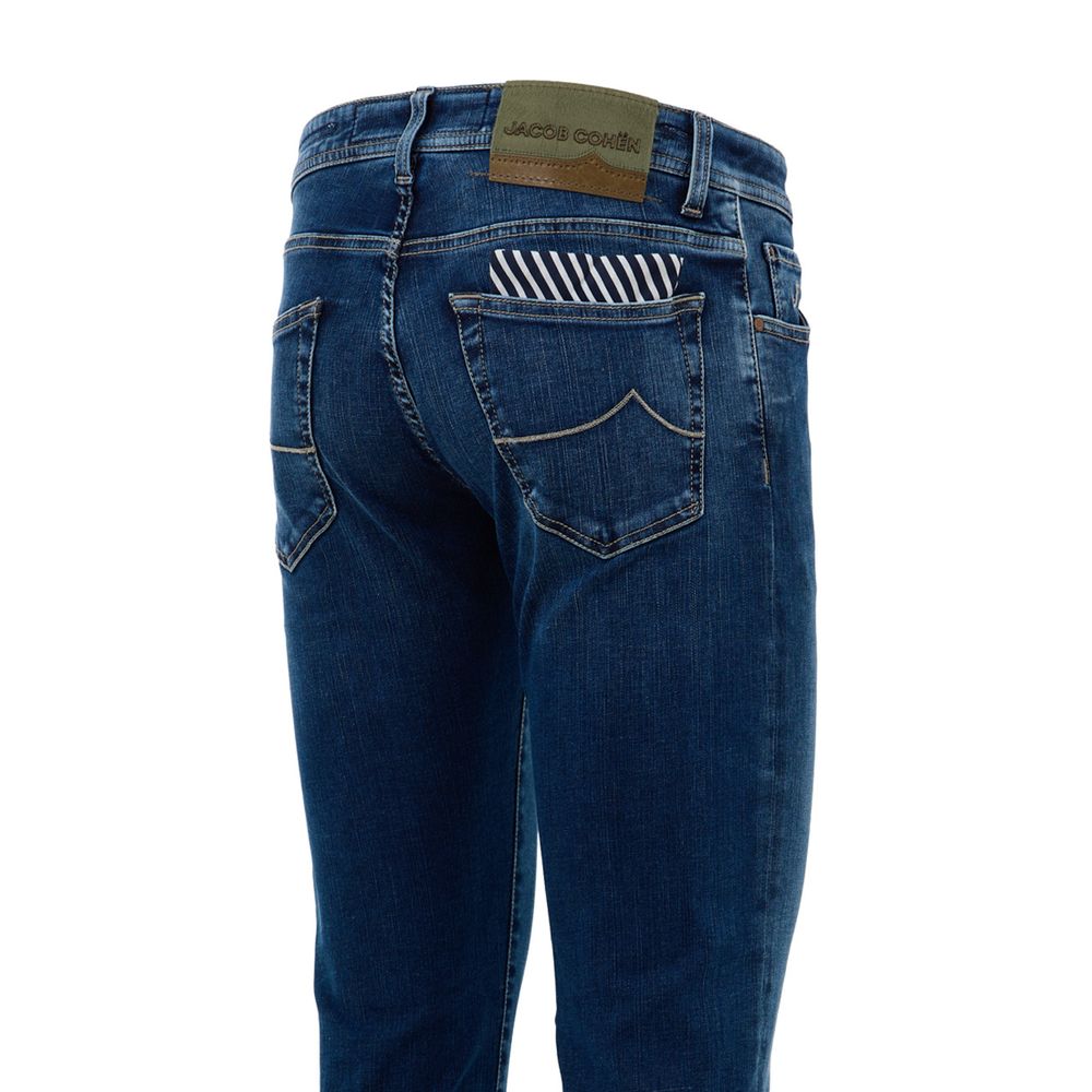 Jacob Cohen Blue Cotton Skinny Jeans