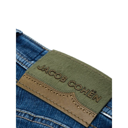 Jacob Cohen Blue Cotton Skinny Jeans