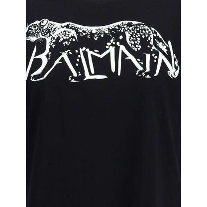 Balmain T-Shirt mit Leopardenmuster