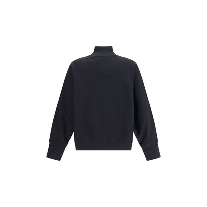 Balmain – Sweatshirt mit hohem Kragen und Leopardenmuster