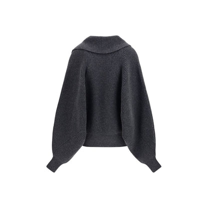 Balmain Oversize-Pullover mit Wickeleffekt