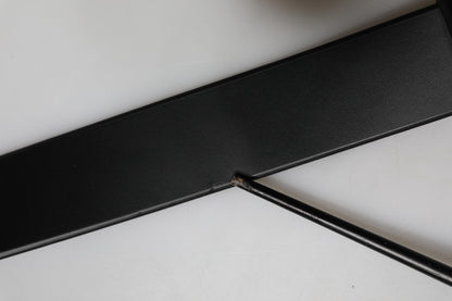 Dolce &amp; Gabbana Herrengürtel aus schwarzem Leder mit klassischer Metallschnalle