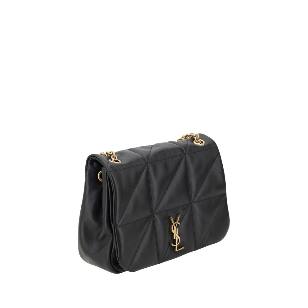 Saint Laurent Schultertasche aus schwarzem Kalbsleder (Bos Taurus)
