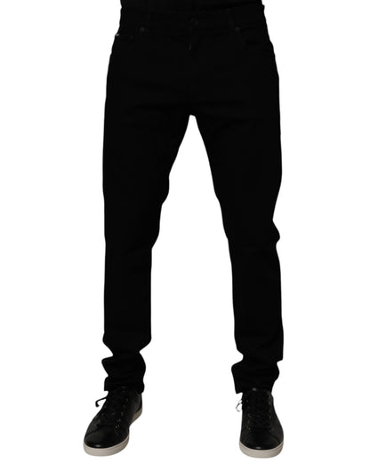 Dolce &amp; Gabbana Schwarze Skinny-Jeans aus Baumwollstretch für Herren