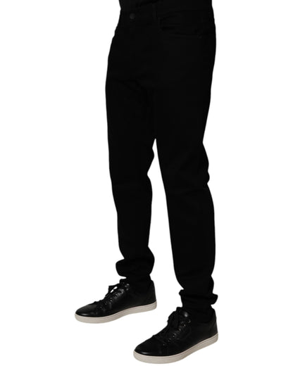 Dolce &amp; Gabbana Schwarze Skinny-Jeans aus Baumwollstretch für Herren