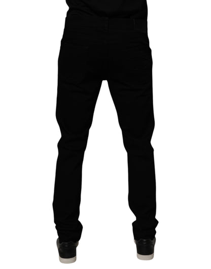 Dolce &amp; Gabbana Schwarze Skinny-Jeans aus Baumwollstretch für Herren