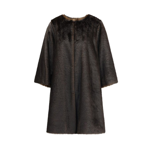 Loulou De Saison Brauner Modacryl-Mantel