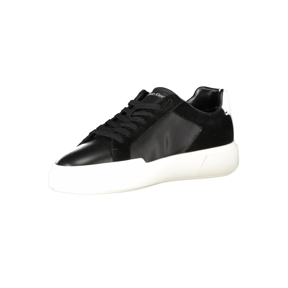 Calvin Klein Herren-Sneaker aus schwarzem Leder