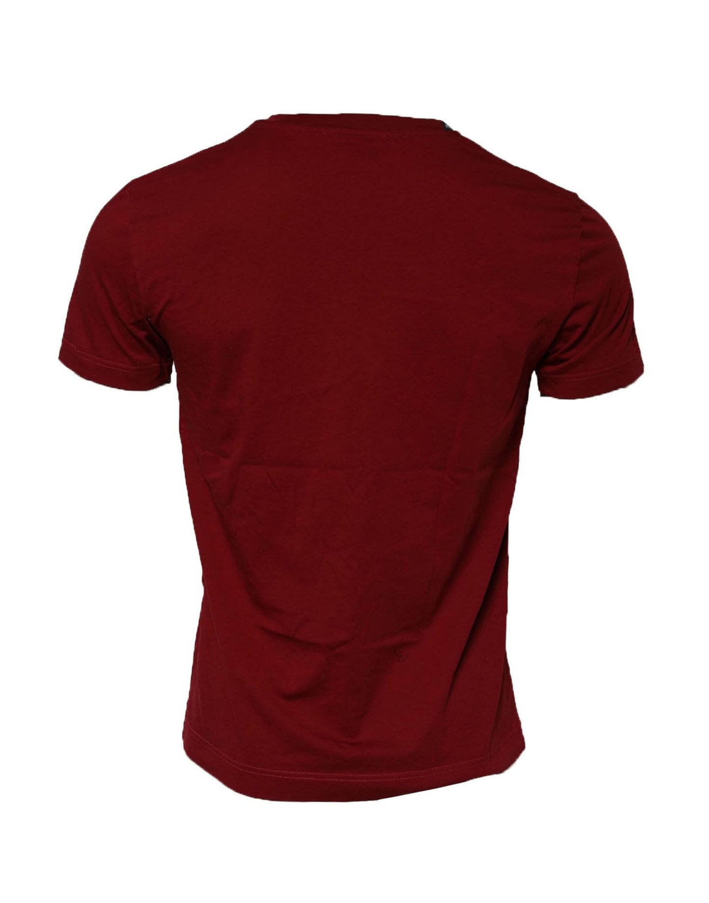 Dolce &amp; Gabbana – Kastanienbraunes T-Shirt aus Baumwolle mit Rundhalsausschnitt und kurzen Ärmeln