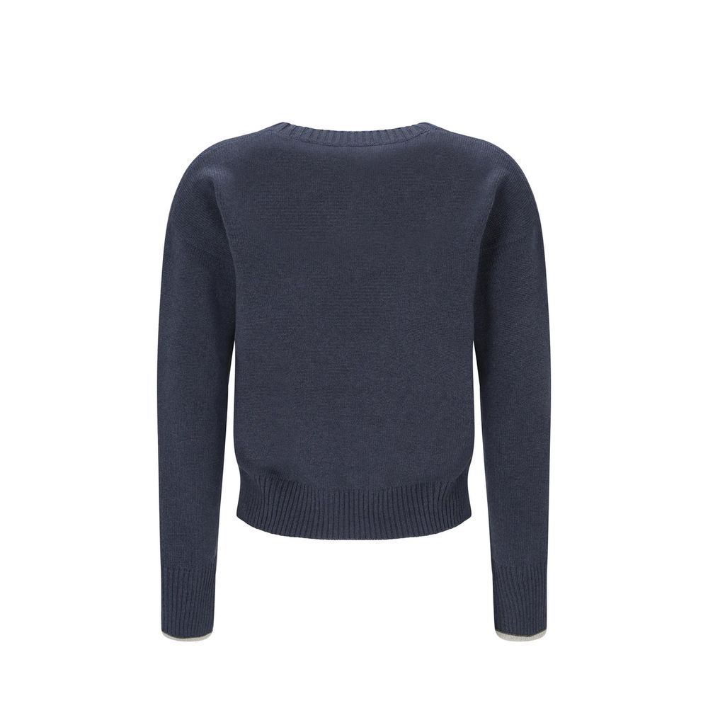 Brunello Cucinelli Blauer Kaschmir-Pullover aus Kaschmir
