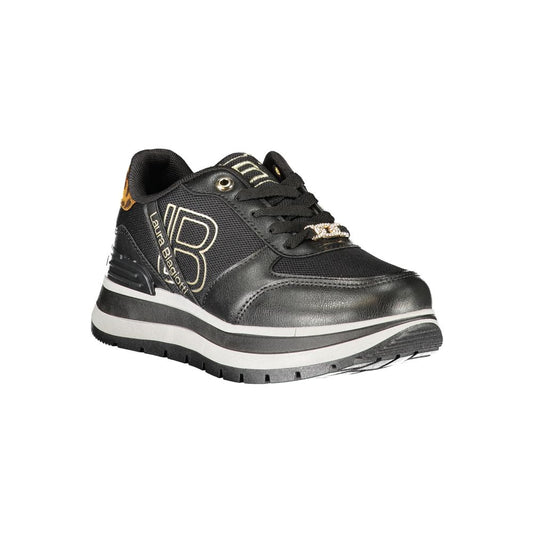 Laura Biagiotti Schwarzer Polyester Damen Sneaker