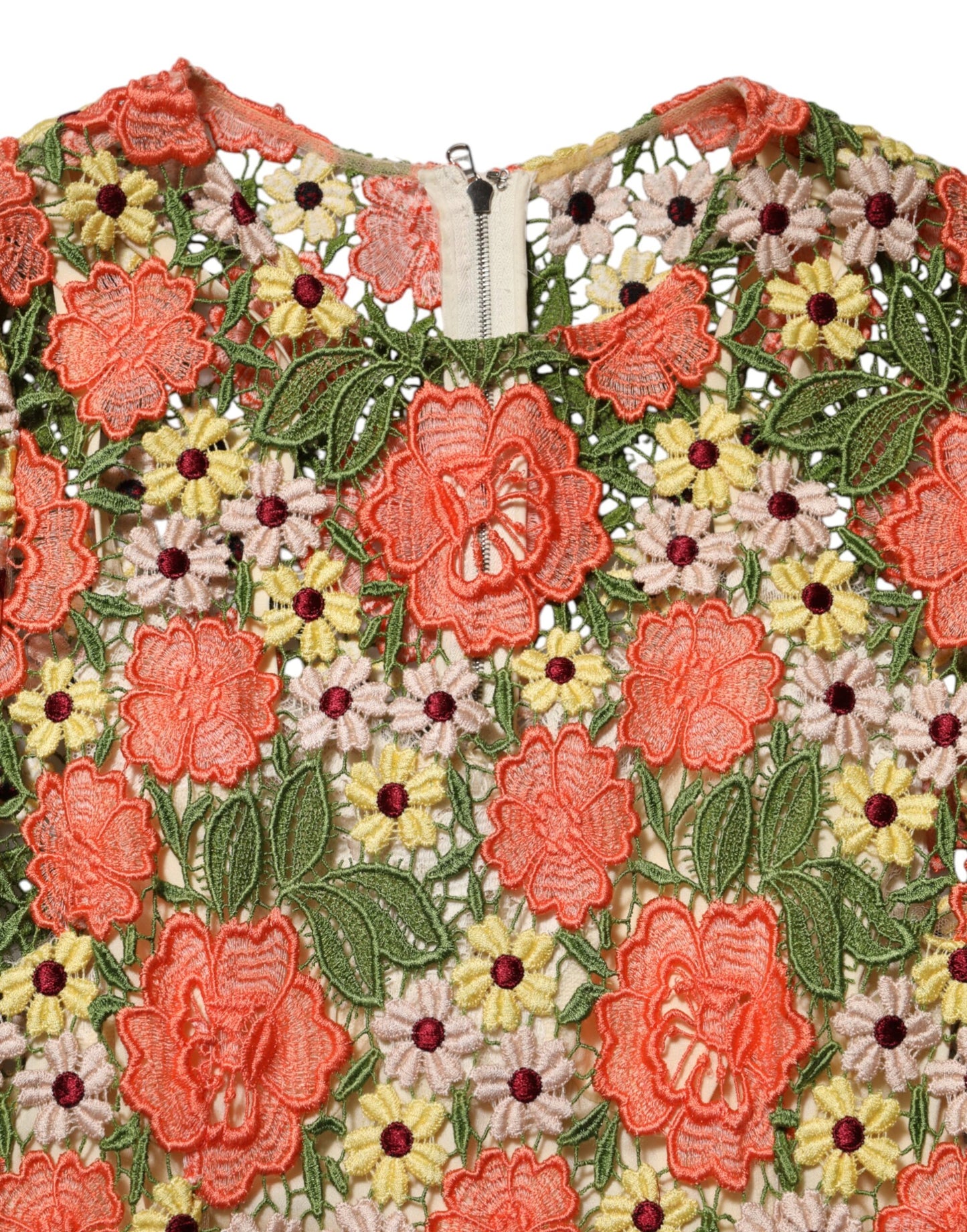 Dolce &amp; Gabbana – Aline-Minikleid mit mehrfarbiger Blumenstickerei