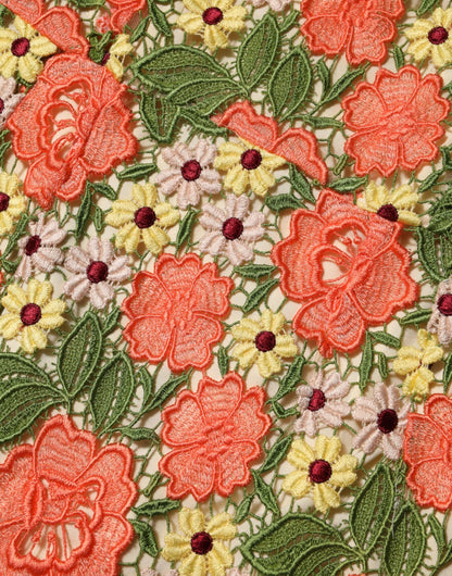 Dolce &amp; Gabbana – Aline-Minikleid mit mehrfarbiger Blumenstickerei