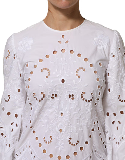 Dolce &amp; Gabbana – Weißes Mini-Etuikleid in A-Linie mit Cut-outs
