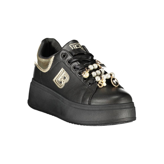 Laura Biagiotti Schwarzer Polyester Damen Sneaker