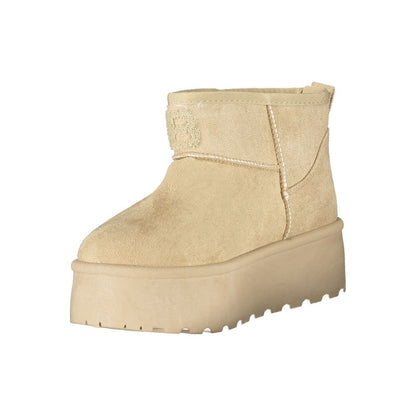 Laura Biagiotti Beige Polyester Damenstiefel
