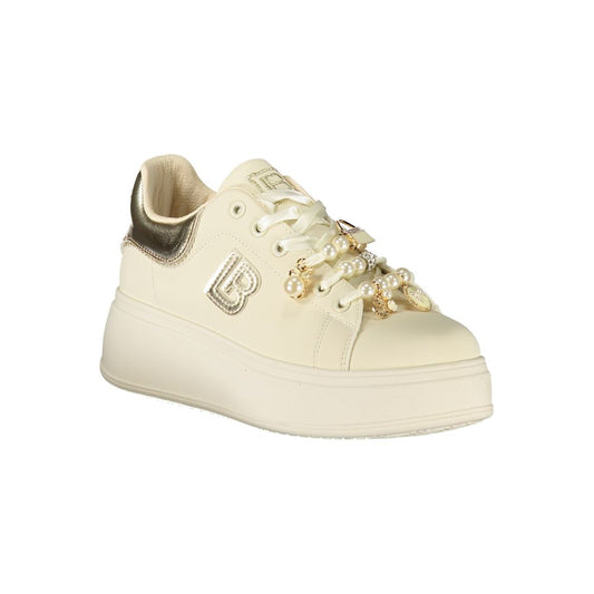 Laura Biagiotti Beige Polyester Damen Sneaker