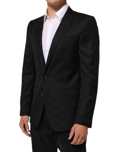 Dolce &amp; Gabbana – Schwarzer MARTINI-Anzugblazer mit 2 Knöpfen