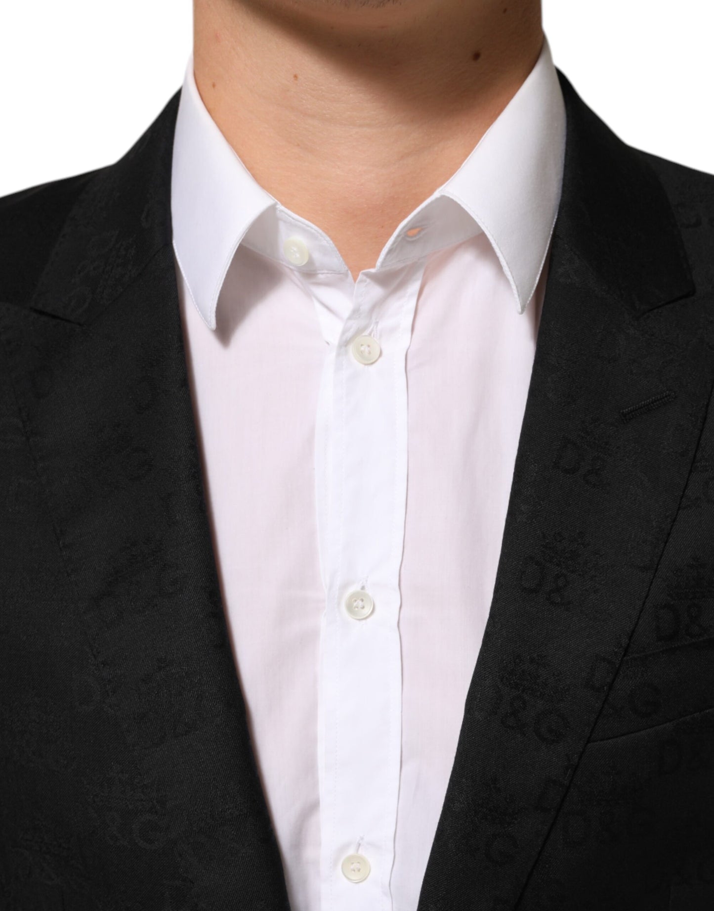 Dolce &amp; Gabbana – Schwarzer MARTINI-Anzugblazer mit 2 Knöpfen