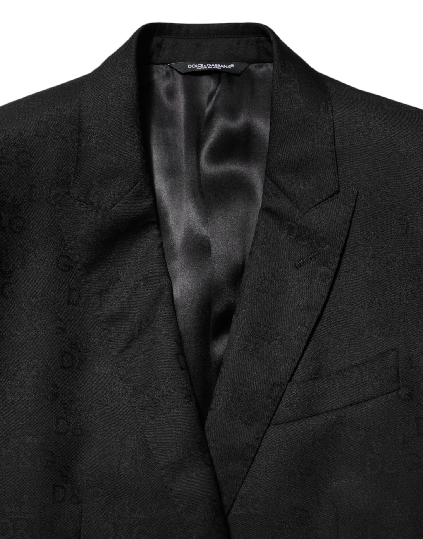 Dolce &amp; Gabbana – Schwarzer MARTINI-Anzugblazer mit 2 Knöpfen