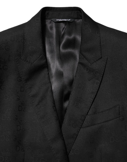 Dolce &amp; Gabbana – Schwarzer MARTINI-Anzugblazer mit 2 Knöpfen