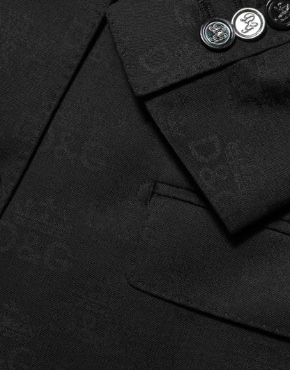 Dolce &amp; Gabbana – Schwarzer MARTINI-Anzugblazer mit 2 Knöpfen