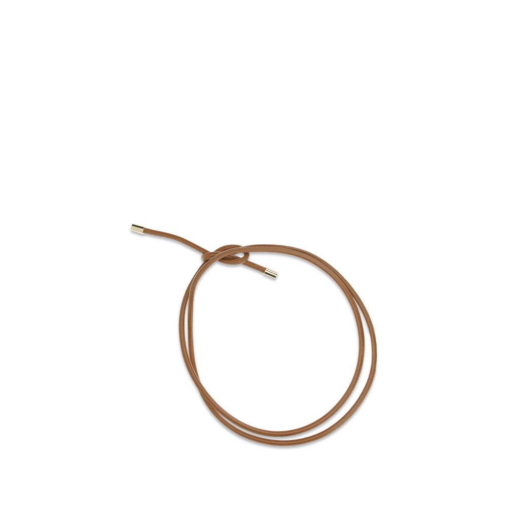 Forte_Forte Dünner Gürtel aus Kalbsleder Bos Taurus in Beige