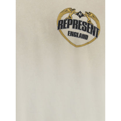 Represent T-Shirt aus cremefarbener Baumwolle