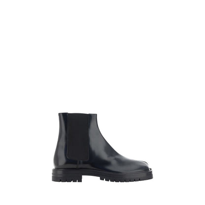 Margiela Schwarze Kalbsleder Bos Taurus Chelsea Boots