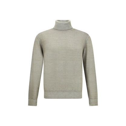 Cruciani Grüner Woll-Rollkragenpullover