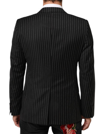 Dolce &amp; Gabbana – MARTINI – Anzugblazer mit 1 Knopf und schwarzen Streifen