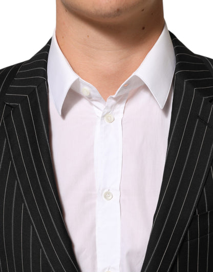Dolce &amp; Gabbana – MARTINI – Anzugblazer mit 1 Knopf und schwarzen Streifen