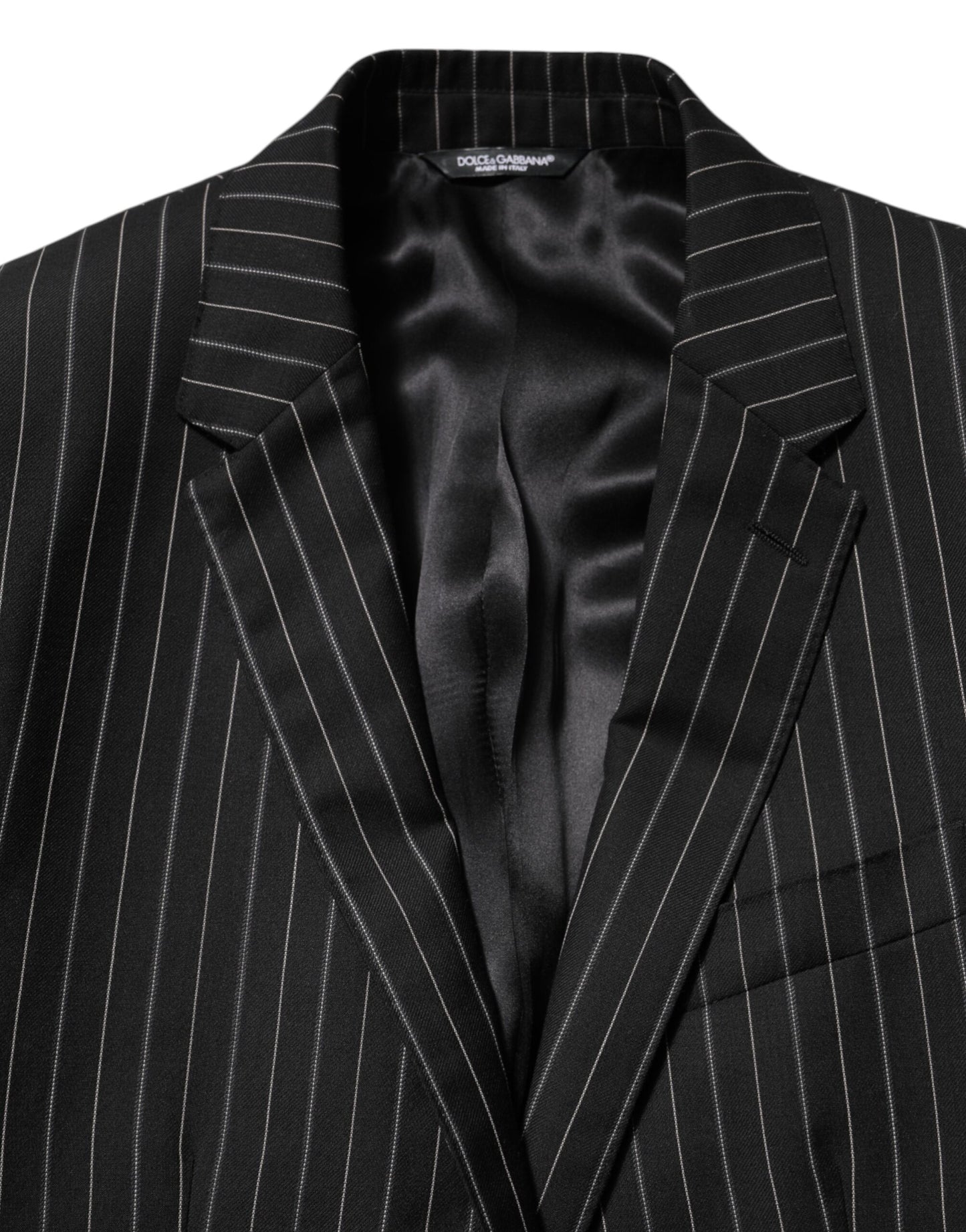 Dolce &amp; Gabbana – MARTINI – Anzugblazer mit 1 Knopf und schwarzen Streifen