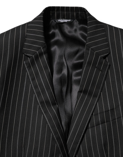 Dolce &amp; Gabbana – MARTINI – Anzugblazer mit 1 Knopf und schwarzen Streifen