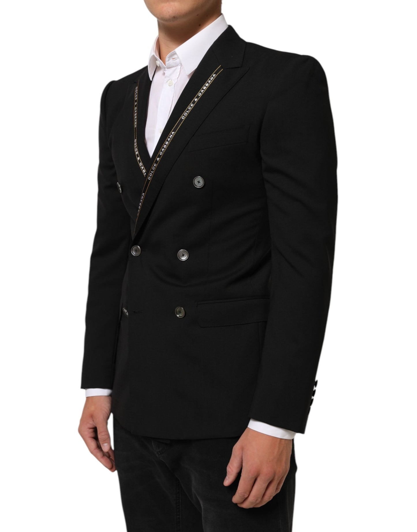 Dolce &amp; Gabbana Schwarzer SICILIA Zweireihiger Blazer