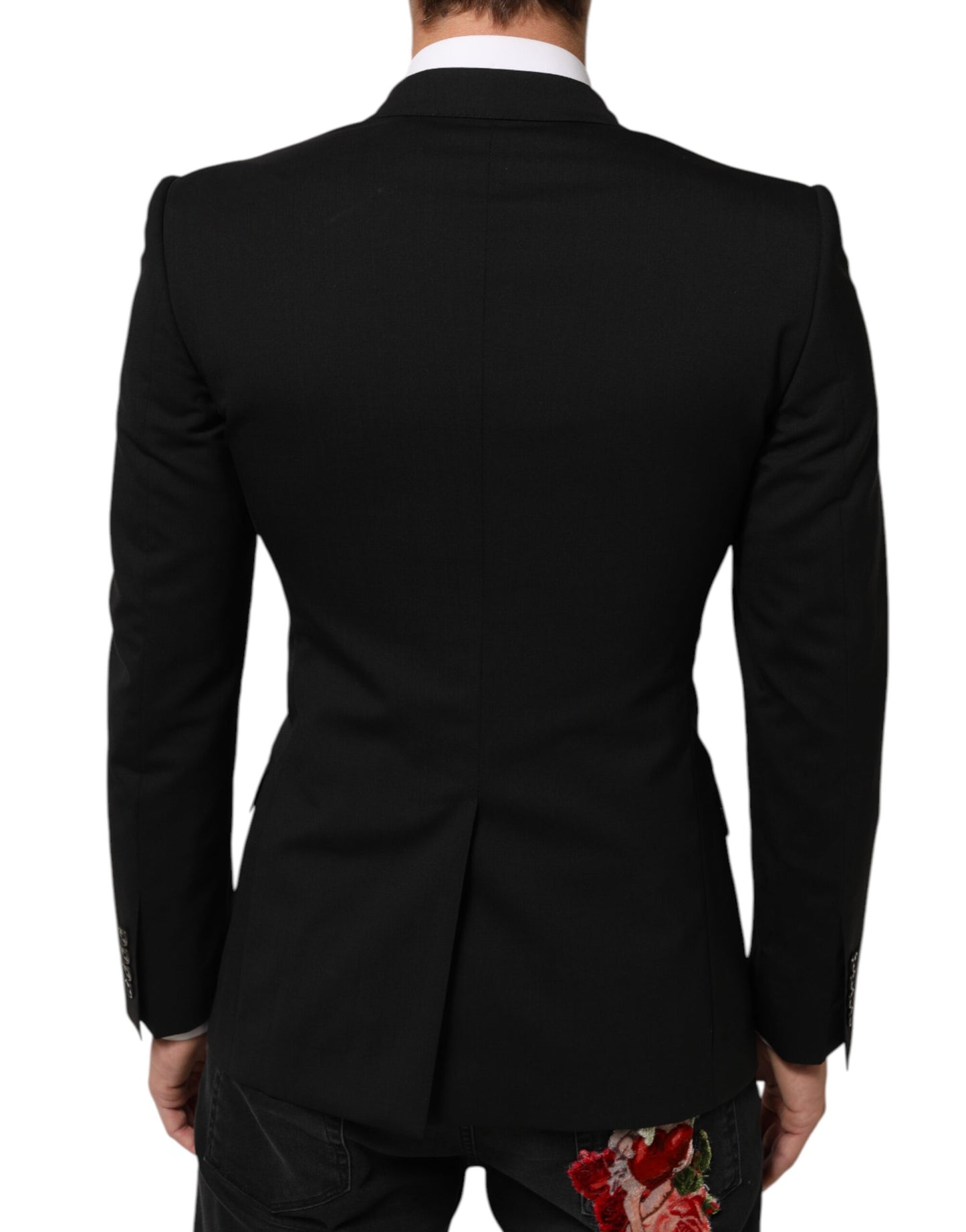 Dolce &amp; Gabbana Schwarzer SICILIA Zweireihiger Blazer