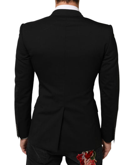 Dolce &amp; Gabbana Schwarzer SICILIA Zweireihiger Blazer