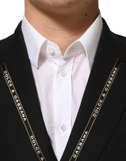 Dolce &amp; Gabbana Schwarzer SICILIA Zweireihiger Blazer