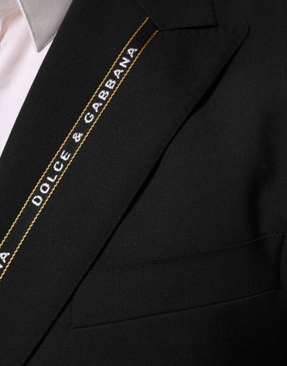 Dolce &amp; Gabbana Schwarzer SICILIA Zweireihiger Blazer