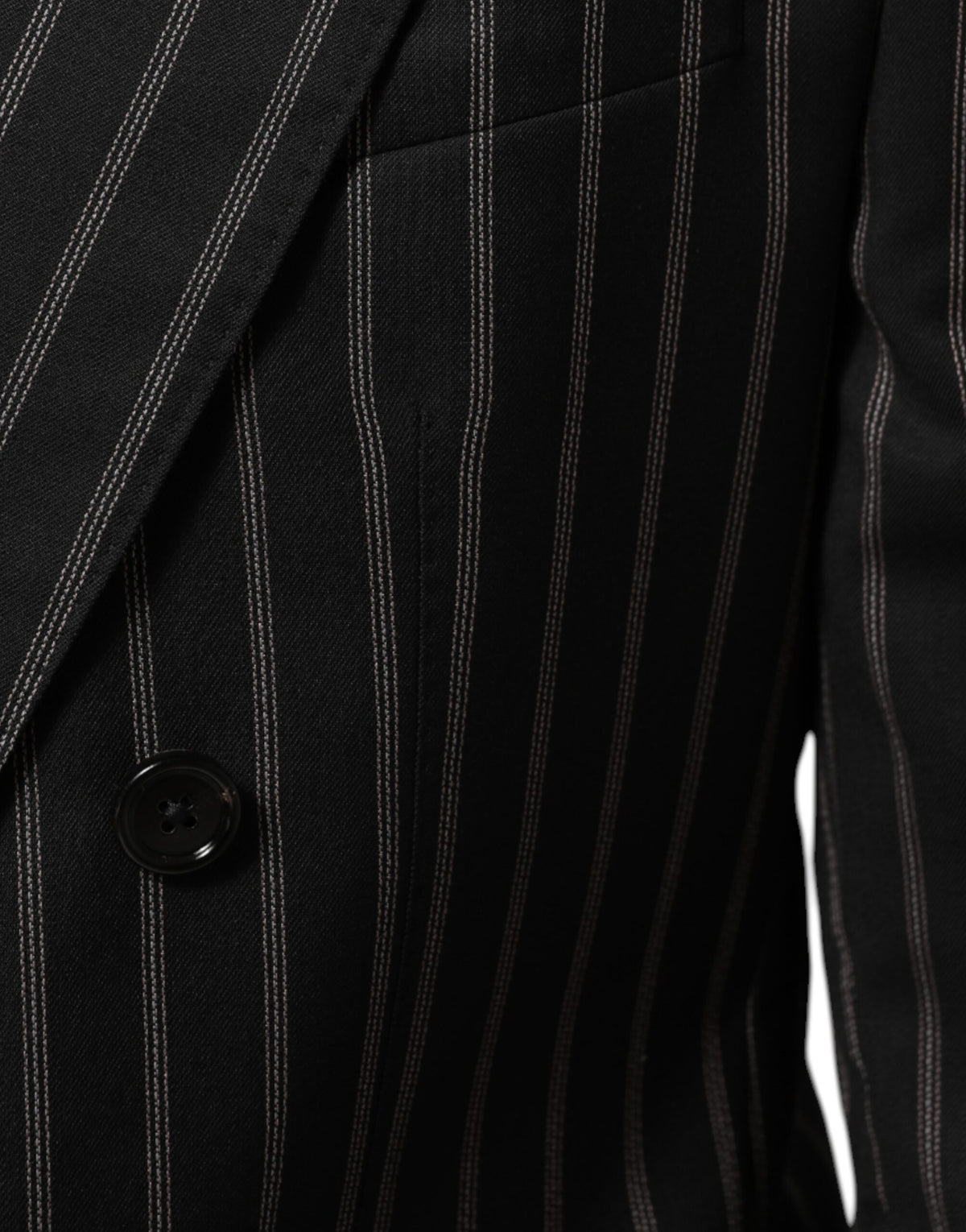 Dolce &amp; Gabbana – SICILIA – Anzugblazer mit 1 Knopf und schwarzen Streifen